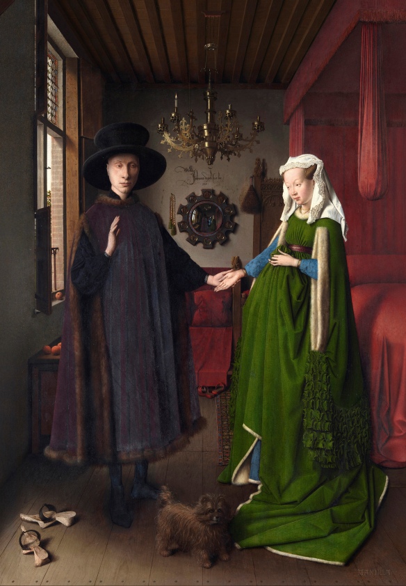 el matrimonio Arnolfini de van Eyck ampliado